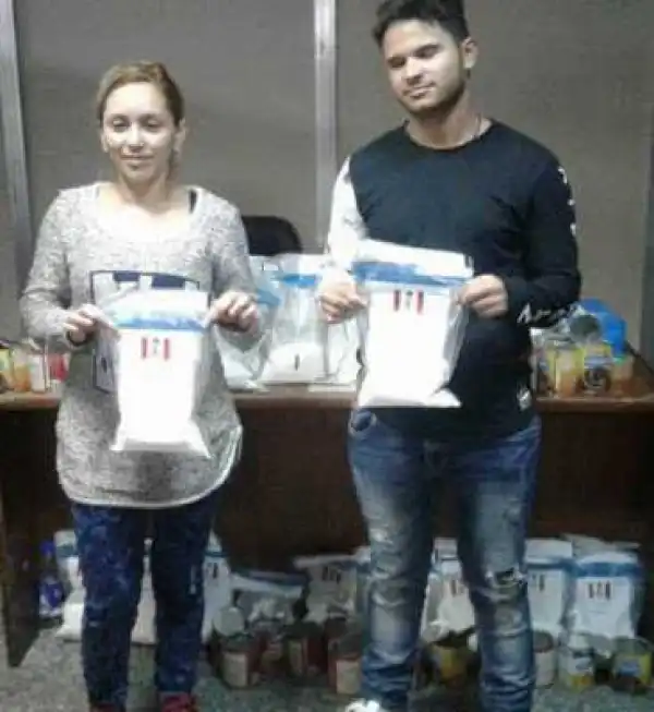 Two Brazilians Arrested For Smuggling Cocaine With Tin Food Cans Into Lagos Airport (Photos)
